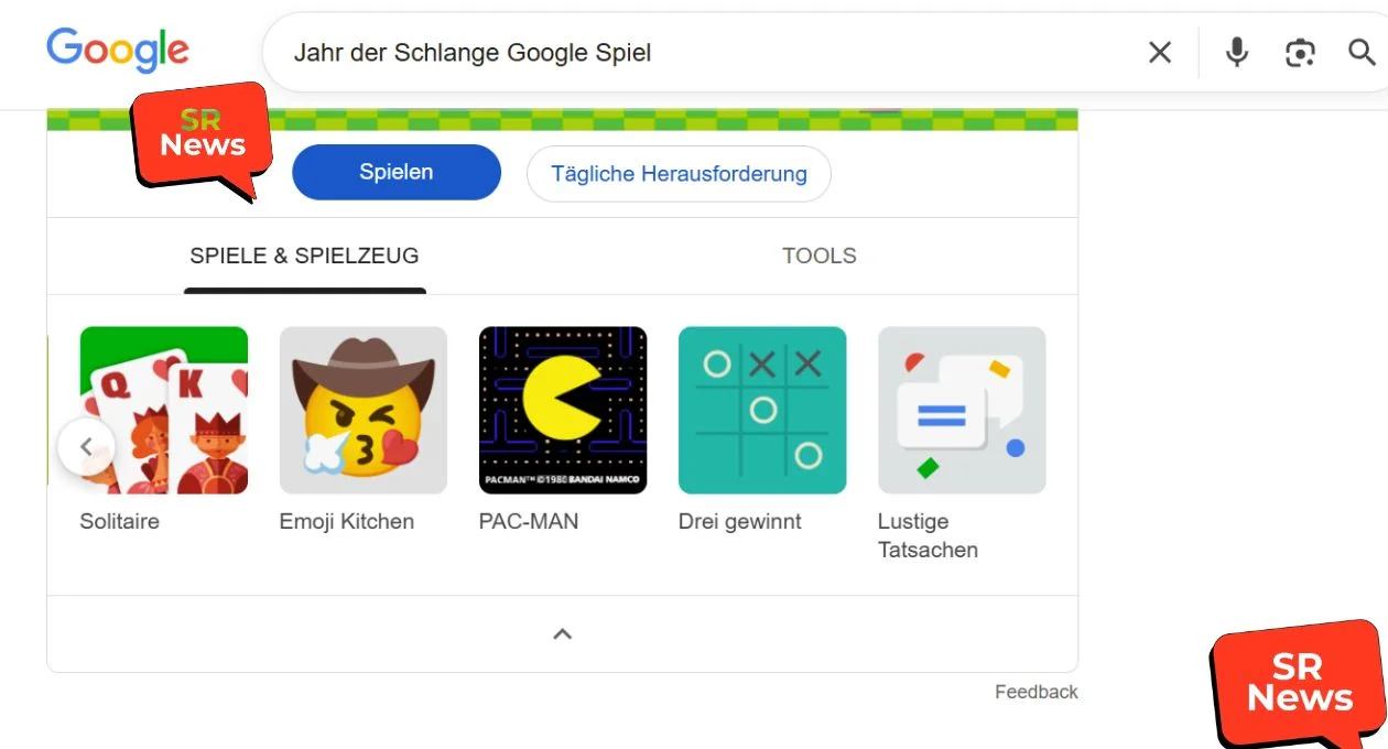 Jahr der Schlange Google Spiel